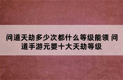 问道天劫多少次都什么等级能领 问道手游元婴十大天劫等级